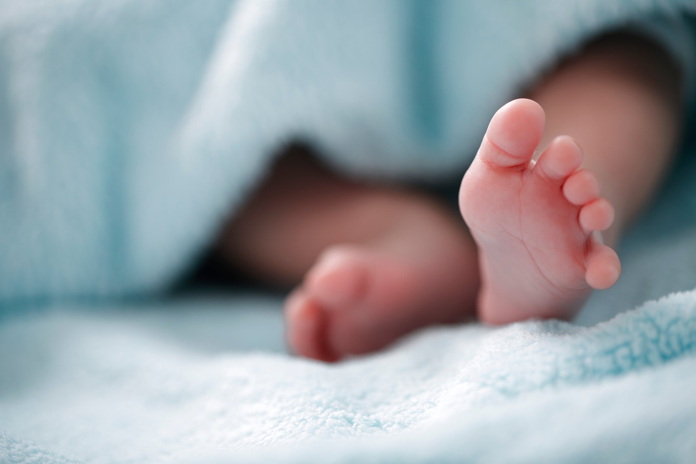 Photo of newborn baby feet